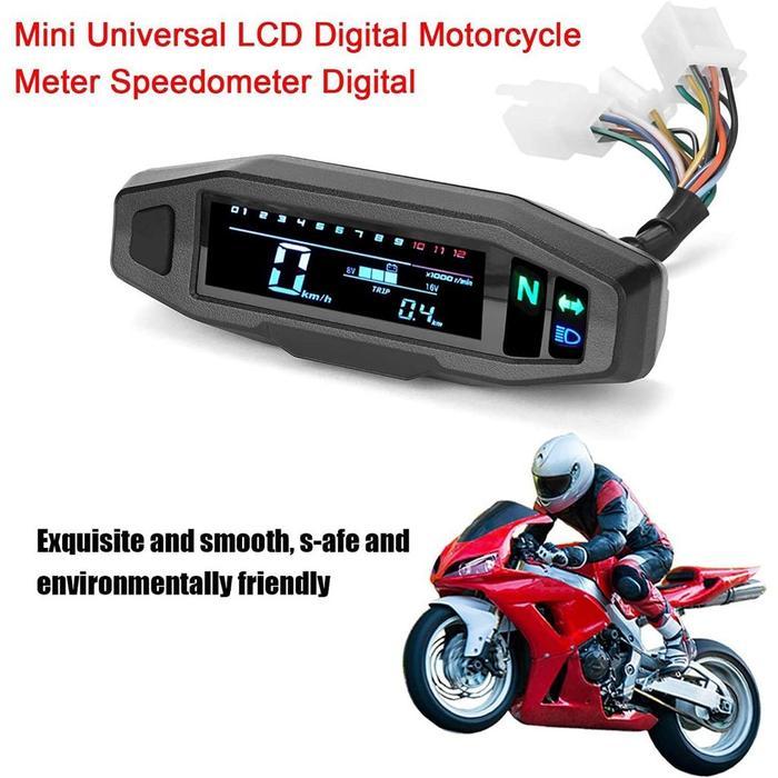 Speedometer Digital Mini KTM SX XC Hitam Plastik Logam Input Tombol Tekan Layar LCD Jernih Tahan Air