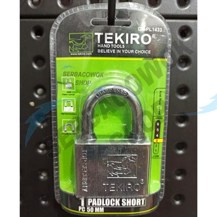 Tekiro Kunci Gembok Leher Pendek 50 mm Gembok Putih TEKIRO Termurah Berkualitas