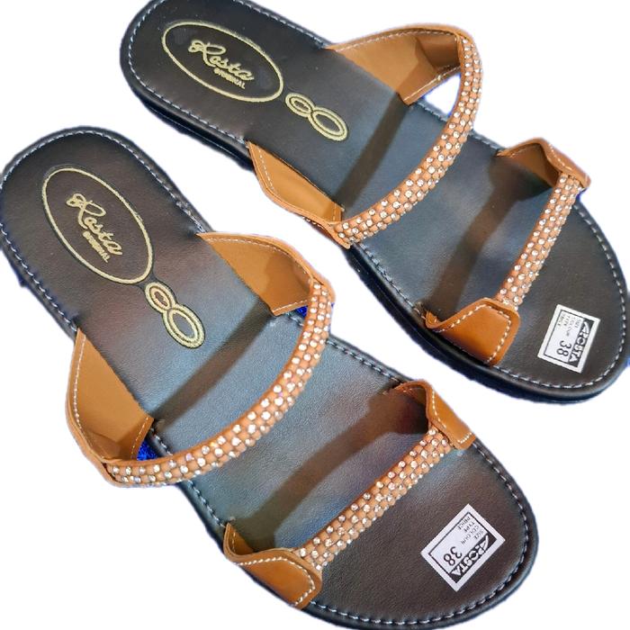 sandal teplek slop rosta bahan kulit sintetis