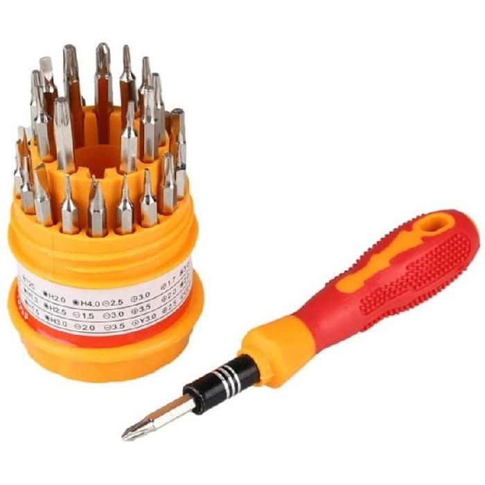 Obeng Set 31 in 1 Kotak Handphone Laptop Komputer Jam 31 Pc Pcs 31pc 31 pcs Tools Kit Perlengkapan