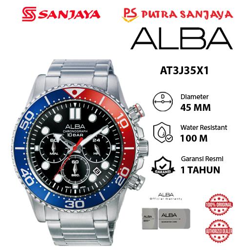 Jam Tangan ALBA AT3J53 // AT3J27 / AT3J27X1 // AT3J33 / AT3J33X1 // AT3J35 / AT3J35X1 Original Garan