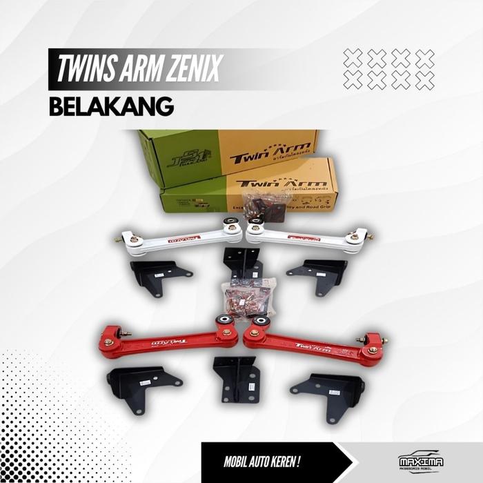 Twin Arm Zenix Belakang Stabilizer Balance Arm Innova Zenix 2023 - 2025 1 Set Lengkap Merah Putih Tw