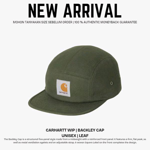 Carhartt WIP Backley Cap Unisex - Topi 5 Panel dengan Peak Keras dan Tali Penyesuaian - Topi All siz
