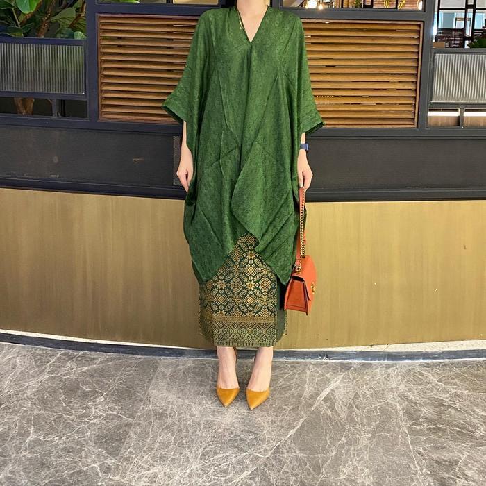 New Tunik aruna-hijau botol