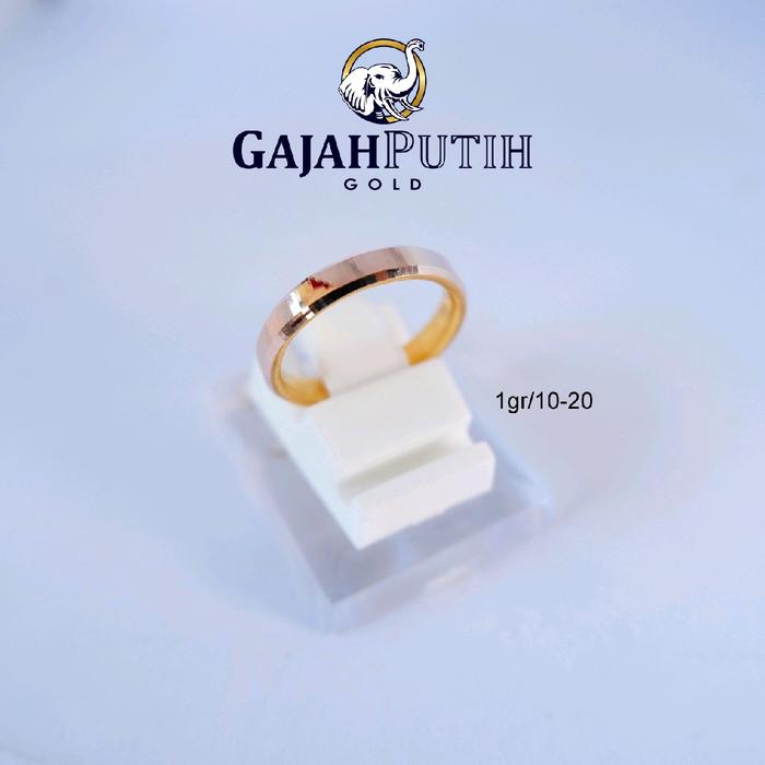 Cincin 1 Gram Model Pipa Betengan Polos Emas Asli KodeO1101020