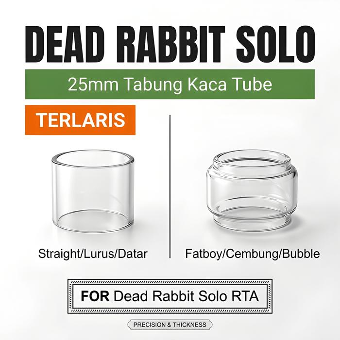 [TRENDING] Dead Rabbit Solo Clear Glass datar dan straight Tank Sparepart Ready
