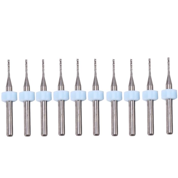 10Pcs Pcb Milling Cutter 1Mm Fish Tail Milling Cutter Corn Milling Cutter Tungsten Carbide Mini End 