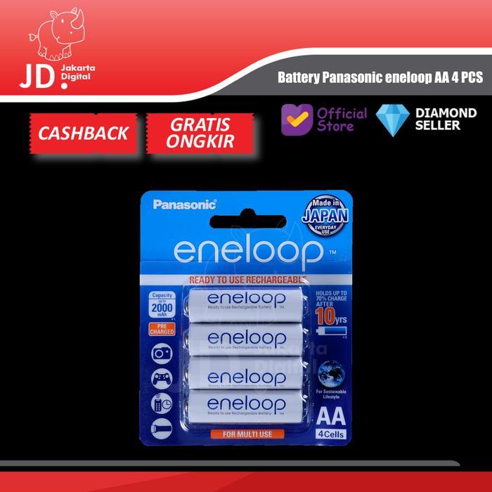 Baterai Eneloop AA 4 Pcs 2000Mah - Rechargeable Battery AA Eneloop isi 4