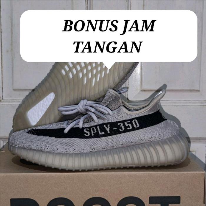 Adidas Sepatu Yeezy Boost 350 V2 Slate Size US9 Baru 100% Original Garansi Uang Kembali