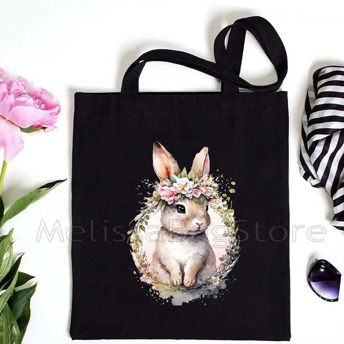 Cute Ka ii Beatri Potter Cartoon Peter Rabbit Anime Du Carrots Animal Manga Canvas Shoulder Tote Bag