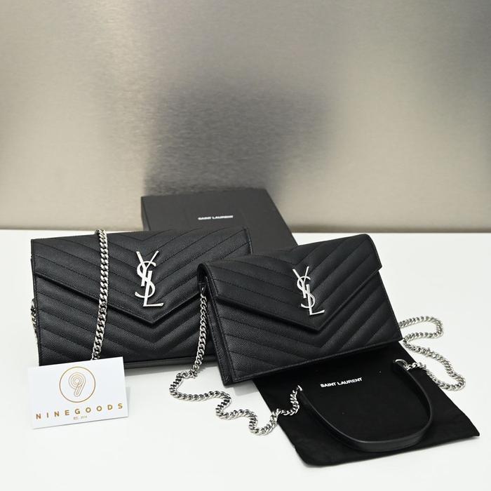 YSL WALLET ON CHAIN WOC 19CM AUTHENTIC / ORIGINAL