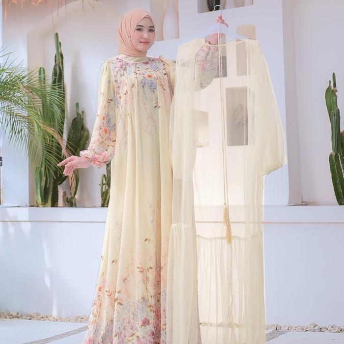Gamis outer miamore | gamis wanita | ootd muslim