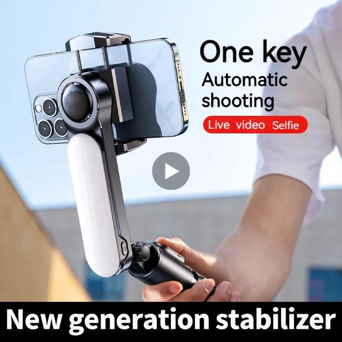 Gimbal Stabilizer Selfie Stick Tripod with Fill Light  Wireless Bluetooth for HUAWEI Xiaomi IPhone 1