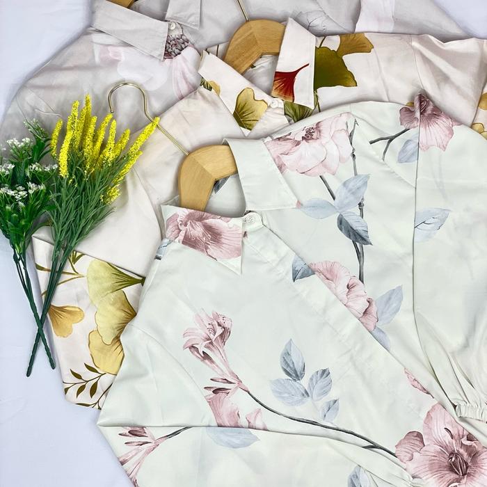Kemeja adisa motif bunga