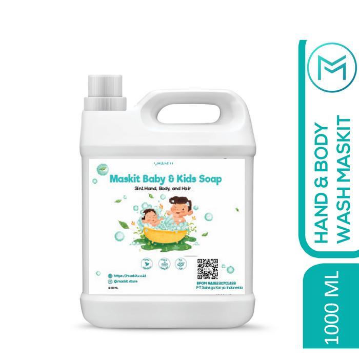 Baby Kids Hair & Body Wash Sabun Shampoo Bayi Maskit 250ml & 1000ml