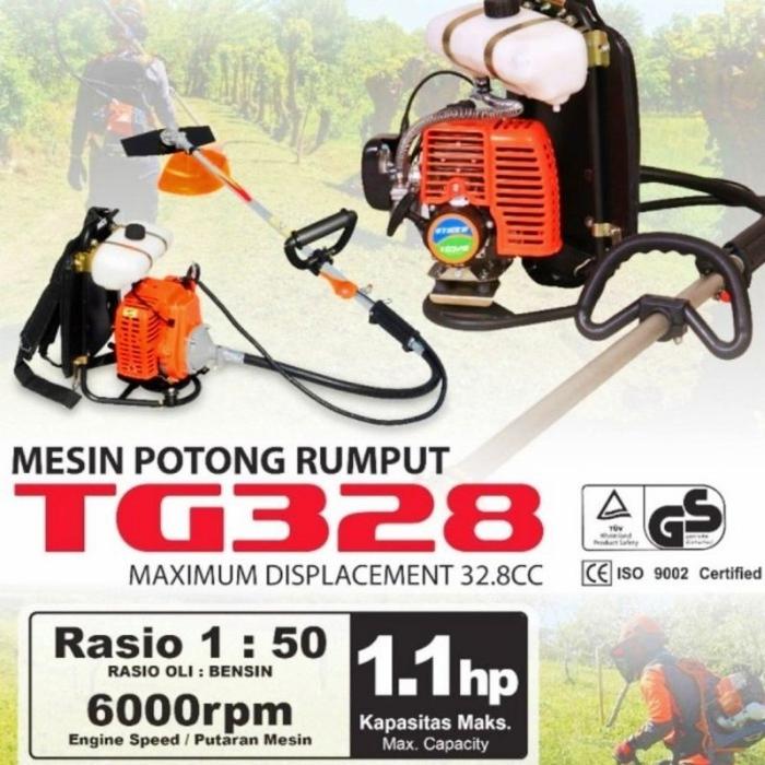 Mesin potong rumput rumput 2 Tak TIGER TG328 / Brush cutter TG328