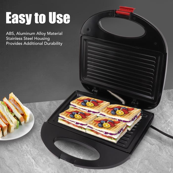 Panini pembuat tekan dua sisi, pembuat listrik tekan Panini Grill