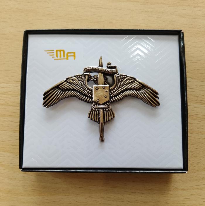 WING USMC MARSOC BADGE BRIVET BREVET MARSOC US GOLD CHROME TEMBAGA PIN