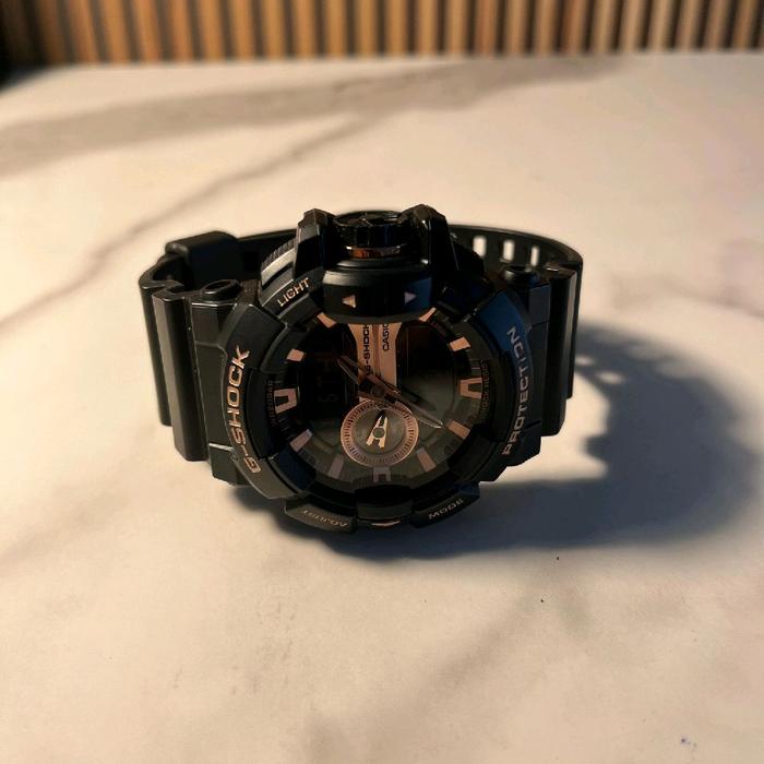 G-Shock Jam Tangan Pria GA 400 GB Hitam Rose Gold & Shockproof Dengan Fitur Light dan Protection