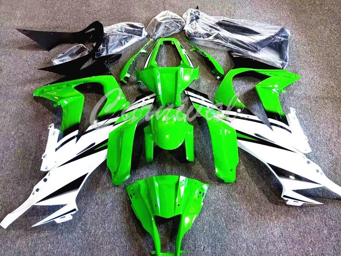 Motorcycle Full ABS Fairing Kit Green Injection Body For Kawasaki