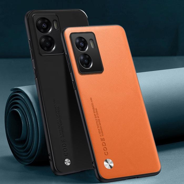 For Oppo A57 A57s 4G Case Matte Plain Skin Leather Back Cover Opo