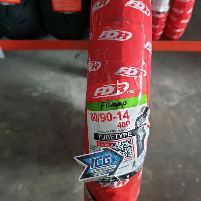 BAN FDR 80/90-14 FLEMMO TUBETYPE/BAN BIASA ORIGINAL UNTUK MOTOR MATIC RING 14