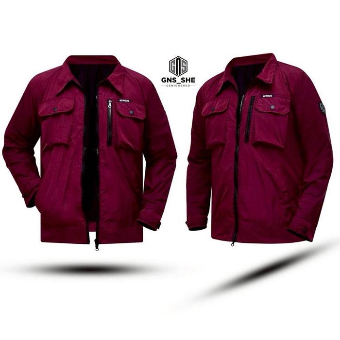 GNUS Overshirt Jacket DOUBLE ZIPPER DUSKY CRINKLE UNISEX CASUAL JAKET PRIA Oversize Distro Outer Hit