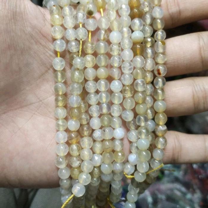 Manik Batu Alam Citrine Cutting size 6mm batu Citrine cutting
