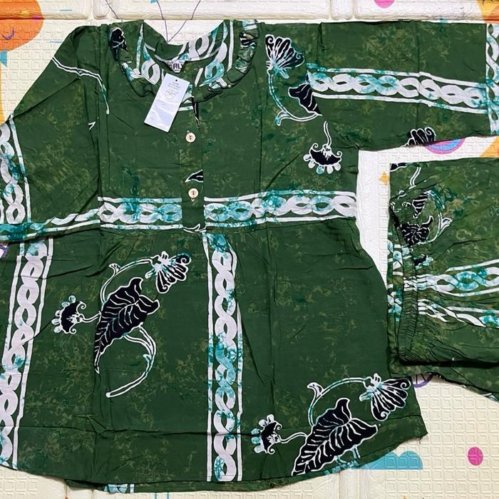 [LARISS] SETELAN BATIK ALVIN DEWASA BABY DOLL,TANGAN 3/4 PREMIUM
