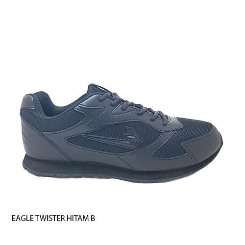 SIZE JUMBO Sepatu sekolah sepatu sneakers pria tali EAGLE TWISTER HITAM