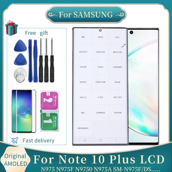 Original AMOLED Note 10 Plus 5G LCD Screen With Frame For SAMSUNG