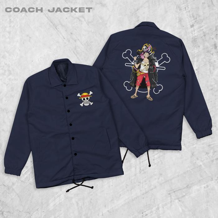 Coach LUFFY RED Jaket Coach Pria Outwear Unisex Parasut Jaket