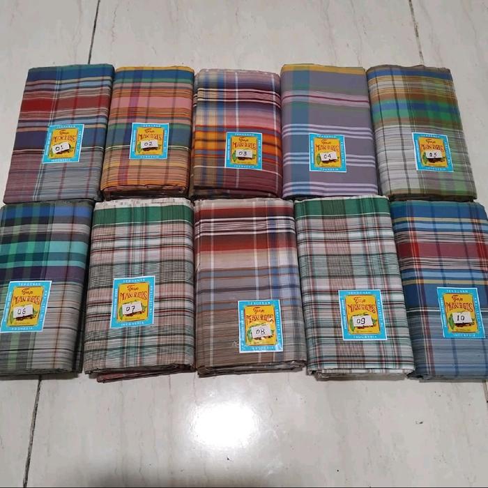 sarung tjap manggis,sarung jadul motif kotak