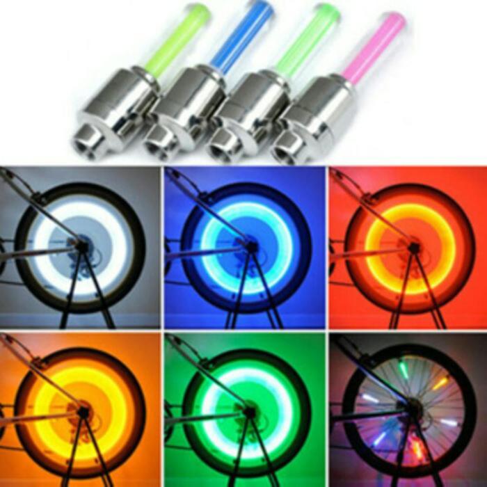 LED Tutup Pentil Lampu LED Bike Car Tyre Neon Wheel Ban Motor Mobil Sepeda Tutup Pentil Motor Tutup