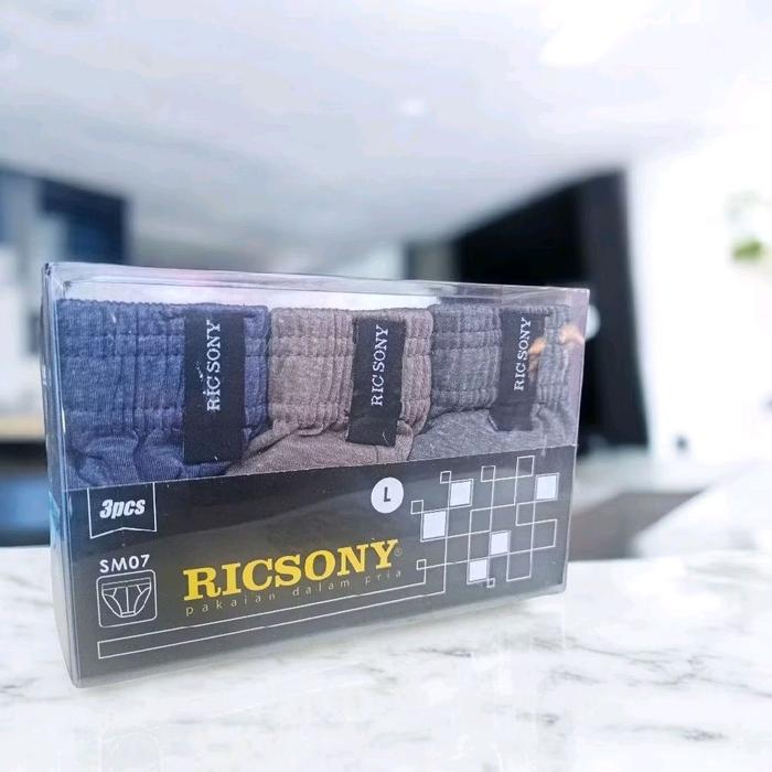 cd Ricsony,celana dalam pria katun isi 3 pcs.ukuran M-XL