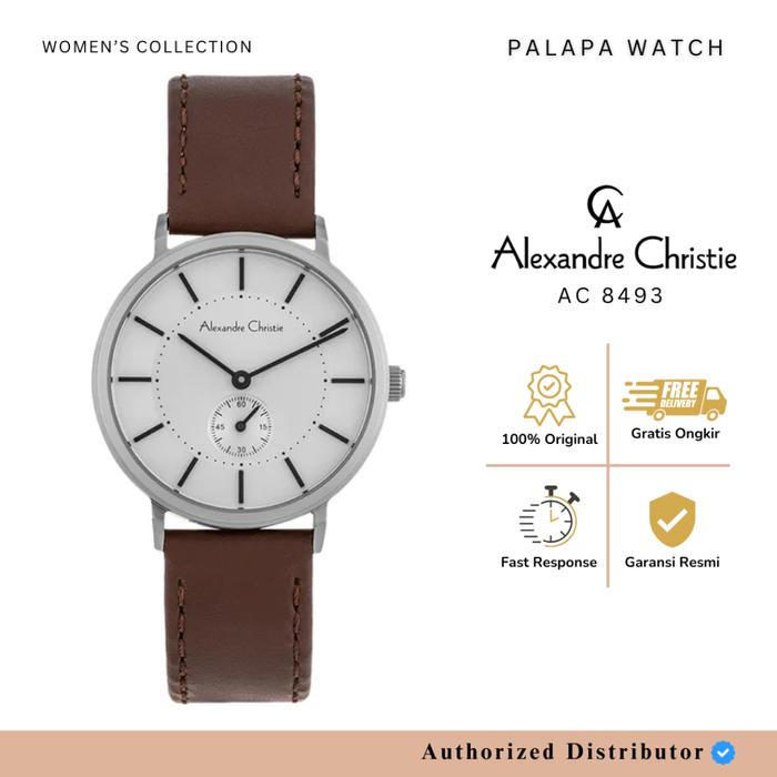 New Jam Tangan Wanita AC 8493 / ac8493 / 8493 Leather