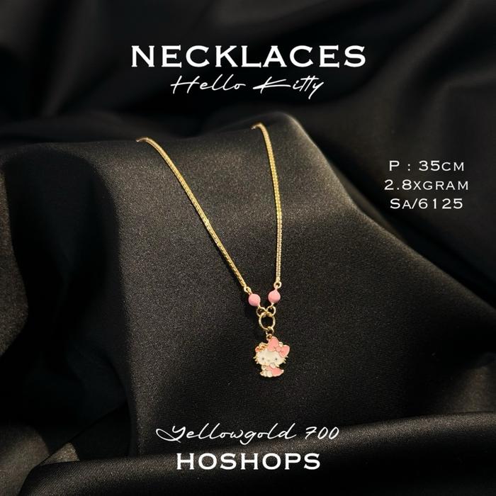 Kalung Hello Kitty Mas Kuning Kadar 700 Asli Emas