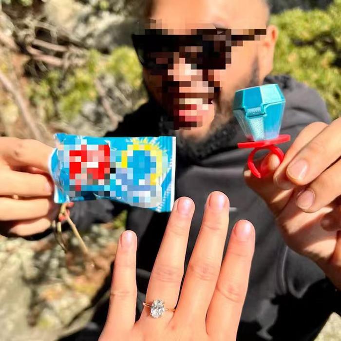 Ring Pop Inspired Proposal Engagement Ring Box - Plastic Jewelry Display Case, Unique Personalized G