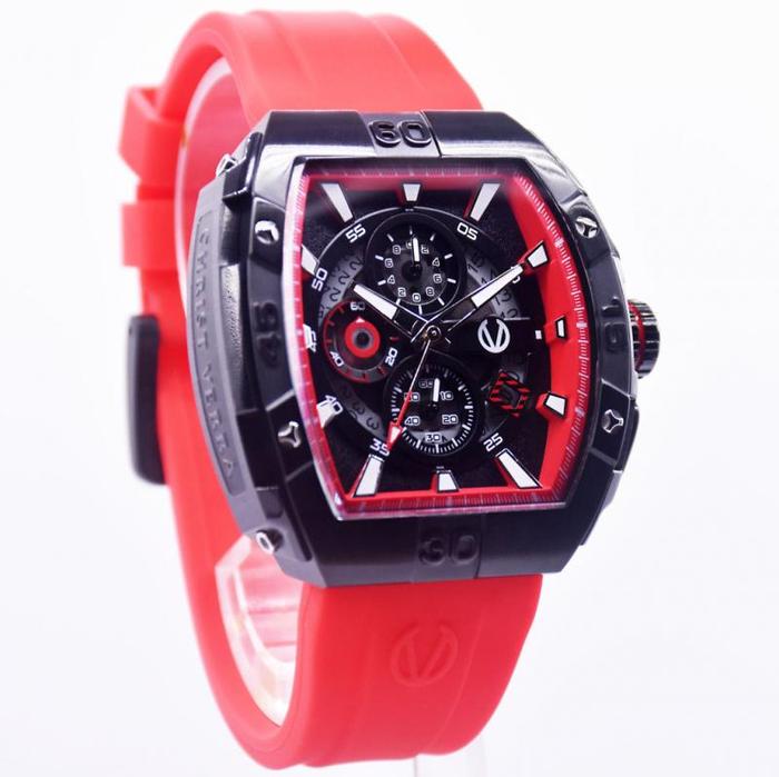 JAM TANGAN PRIA CHRIST VERA CV 53606G-36 BLK/RED