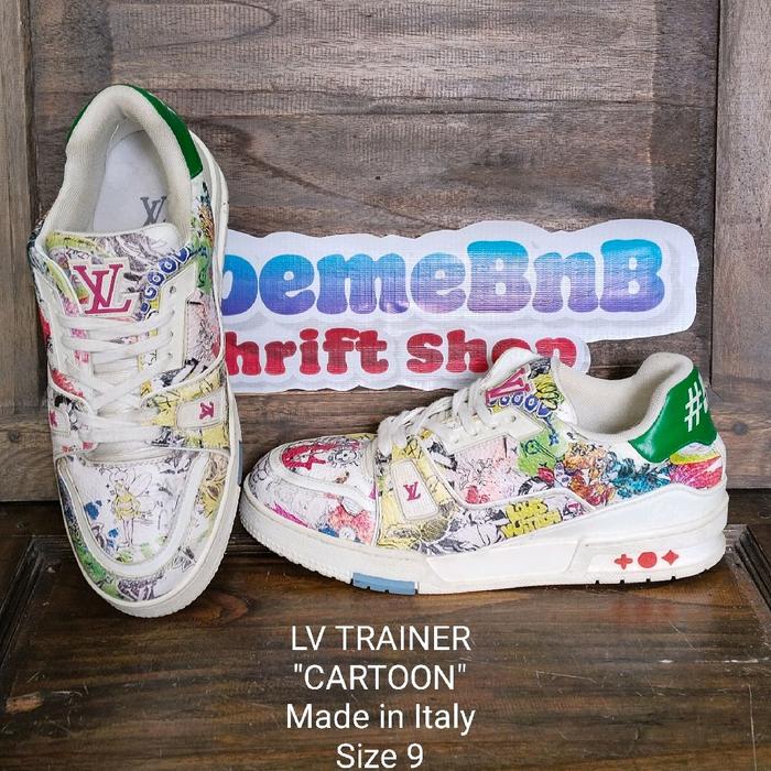 LV TRAINER " CARTOON",  MADE IN ITALY, SIZE 9, INSOLE 28 (43) SECOND