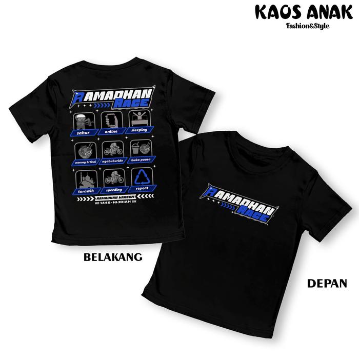 KAOS ANAK RAMADHAN RACE 2025 ATASAN ANAK RAMADHAN RACE TERBARU