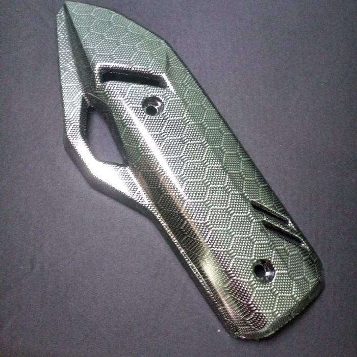 Tameng Knalpot Cover Muffler Carbon Motif Hexagonal PCX 160