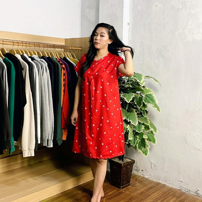 Daster Wanita Kekinian Seksi Rayon Premium Busui 100rb 3 Pcs - Busui - Dress merah maroon