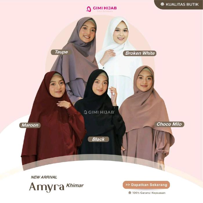 Amyra Khimar By Gimi Hijab/ Kerudung Wanita Muslim Syari