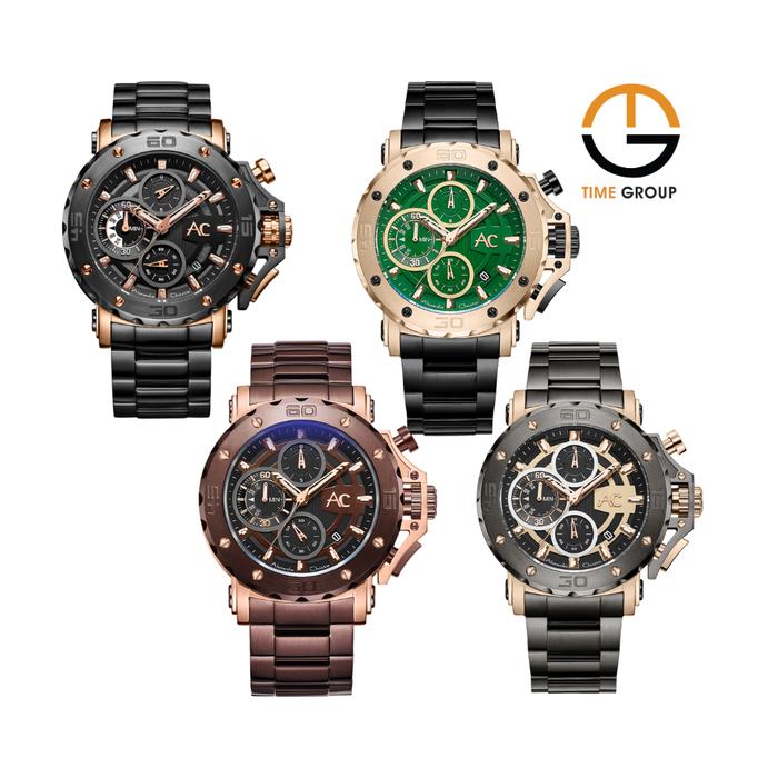 JAM TANGAN PRIA ALEXANDRE CHRISTIE AC9205 AC 9205 MCB CHRONOGRAPH STAINLESS STEEL STRAP