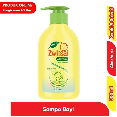 Zwitsal Natural Sampo Bayi Aloe Vera, Kemiri, Seledri Pump 300 ml