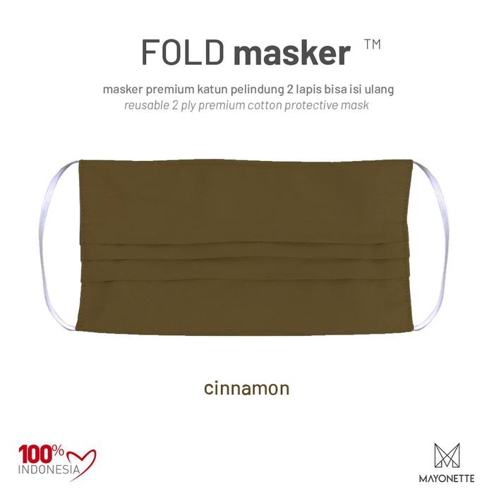 MAYONETTE Fold Masker Kain Premium Cotton 2 Ply + Kawat Hidung Nose Wire Bisa Diisi FIlter