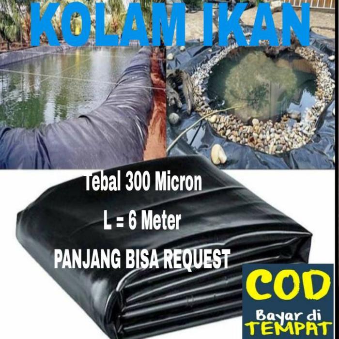 Terpal Tambak Hdpe Geomembran 300 micron ( Lebar 6 Meter) Bahan import