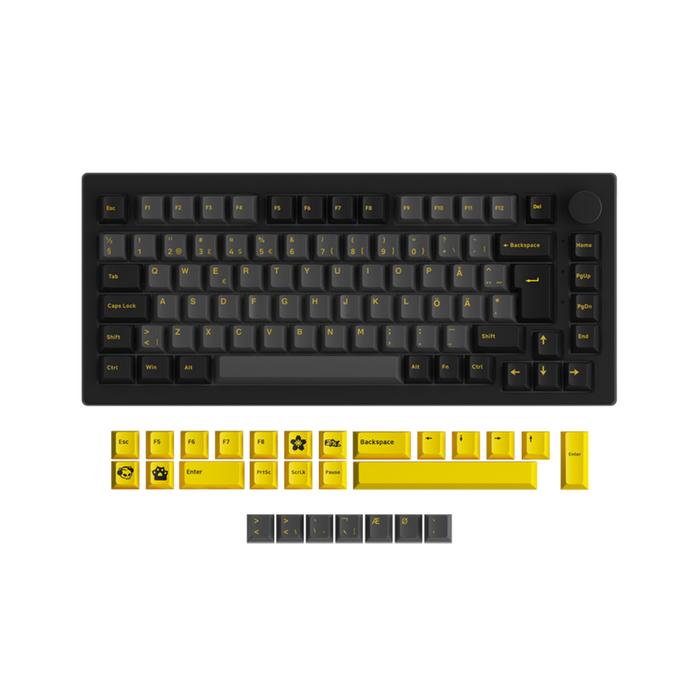 Akko 5075B Plus Keyboard Black & Gold ISO Nordic 75% Hot Swap RGB