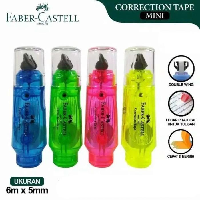 Faber Castell Roll Correction Tape Pen Tip Ex Faber Castell Kertas Roll Tipe X kertas Penghapus Pulp